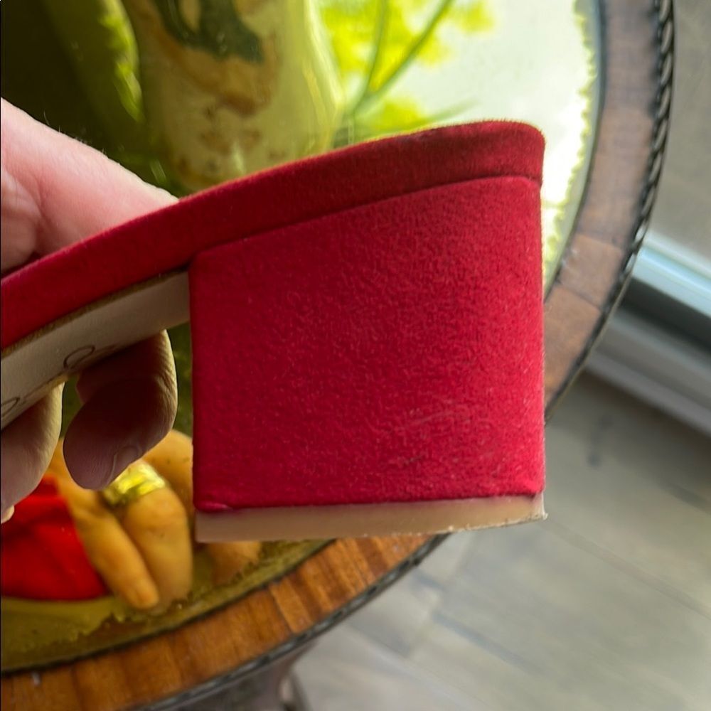 Jessica Simpson Red Ruffle Mules - Picture 3 of 4
